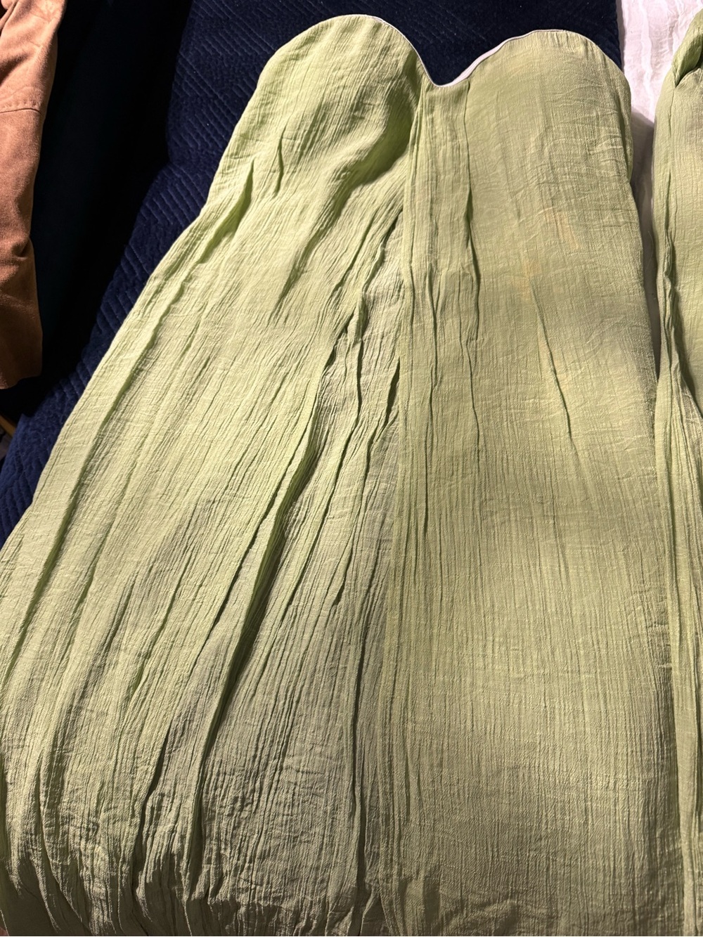 SHEIN Lime Green Strapless Sweetheart 2pc pant set